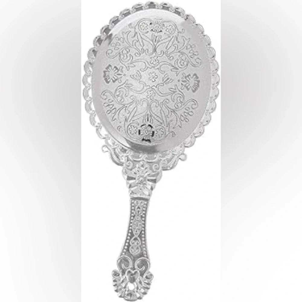NWT Elegant Silver Handheld Mirror